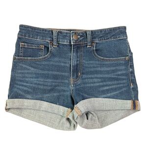 Aeropostale High Rise Midi Denim Jean Shorts Women's 4